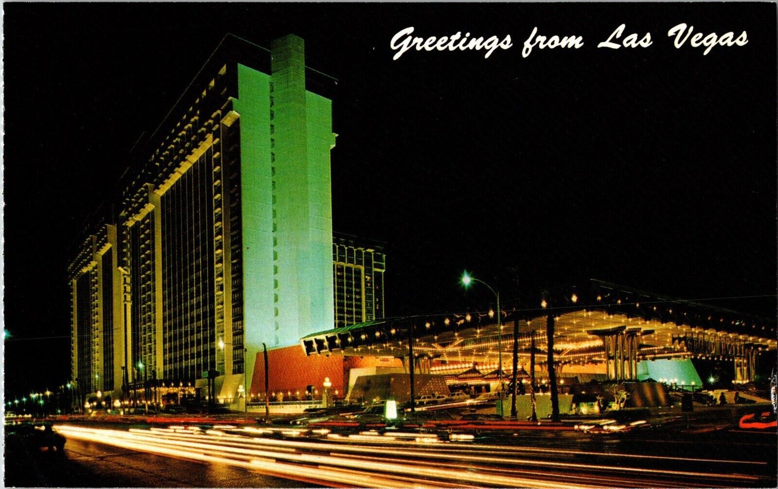 Nevada Postcard The Mgm Grand Hotel Las Vegas At Night