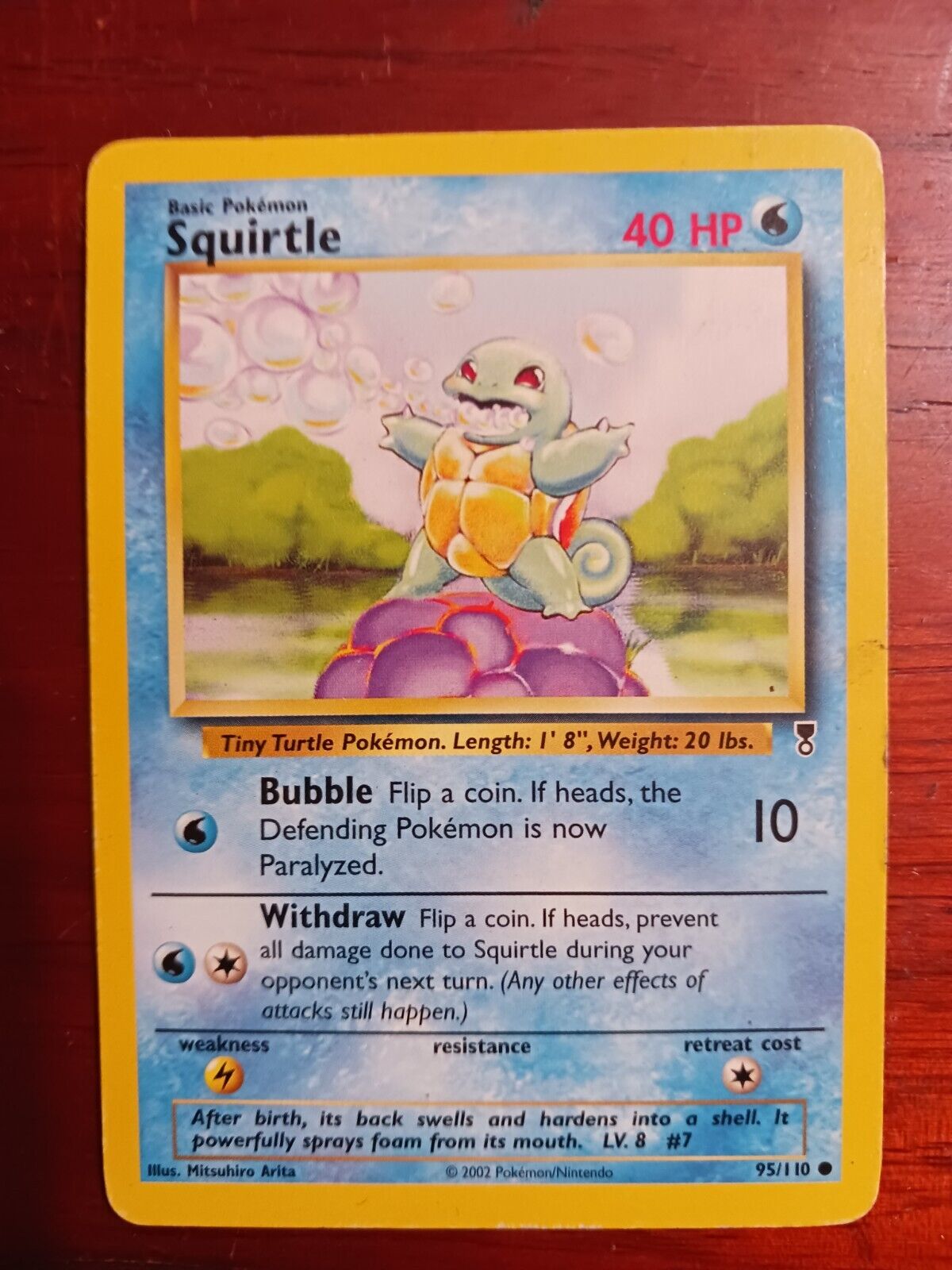 Nintendo Rare Squirtle 1st edition Pokemon Card 95/110 