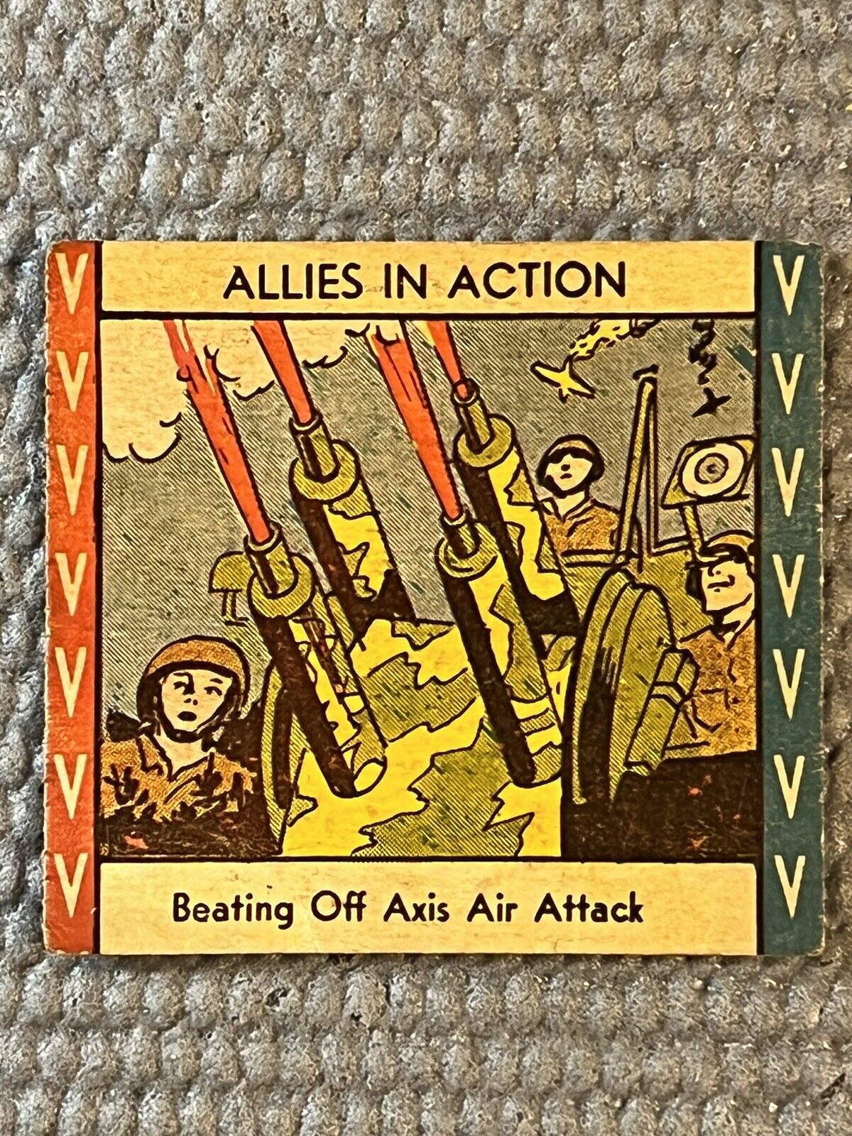 R11 W.H. Brady, Allies In Action, 1940\'s, #AA82 Beating off Axis Air Attack