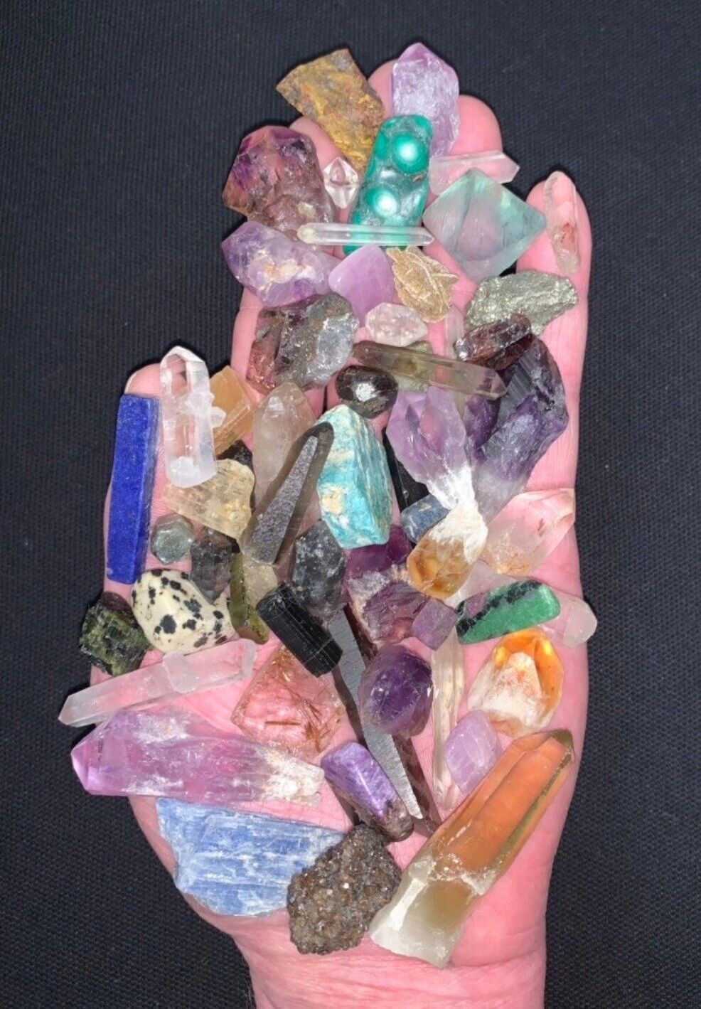 Tiny Crystal and Mineral Lot, Assorted Mixed Crystals and Minerals US Shipping