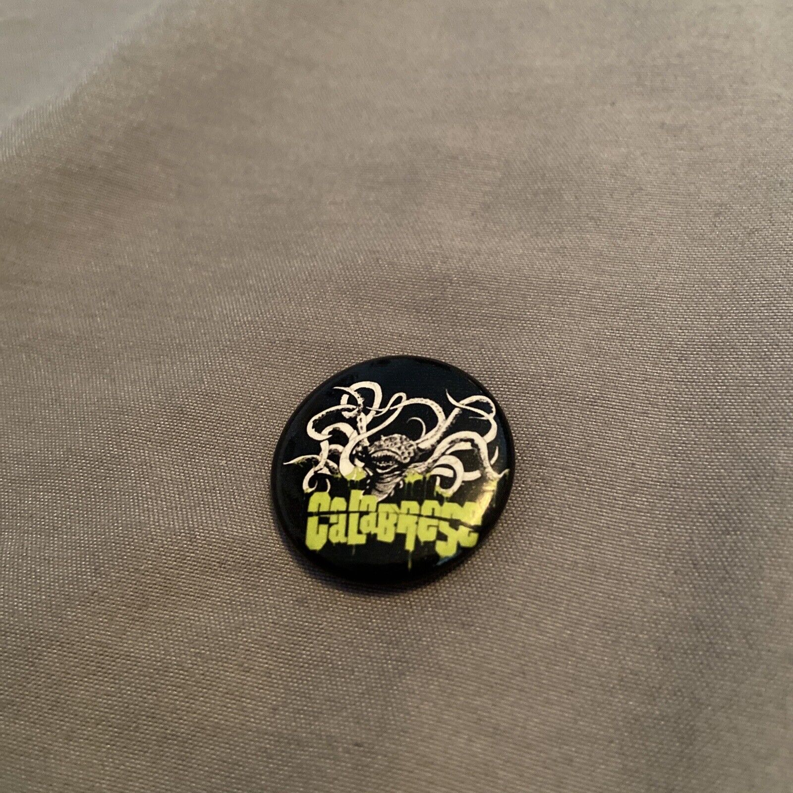 Rare Calabrese Rock Band Button Pin Horror Punk