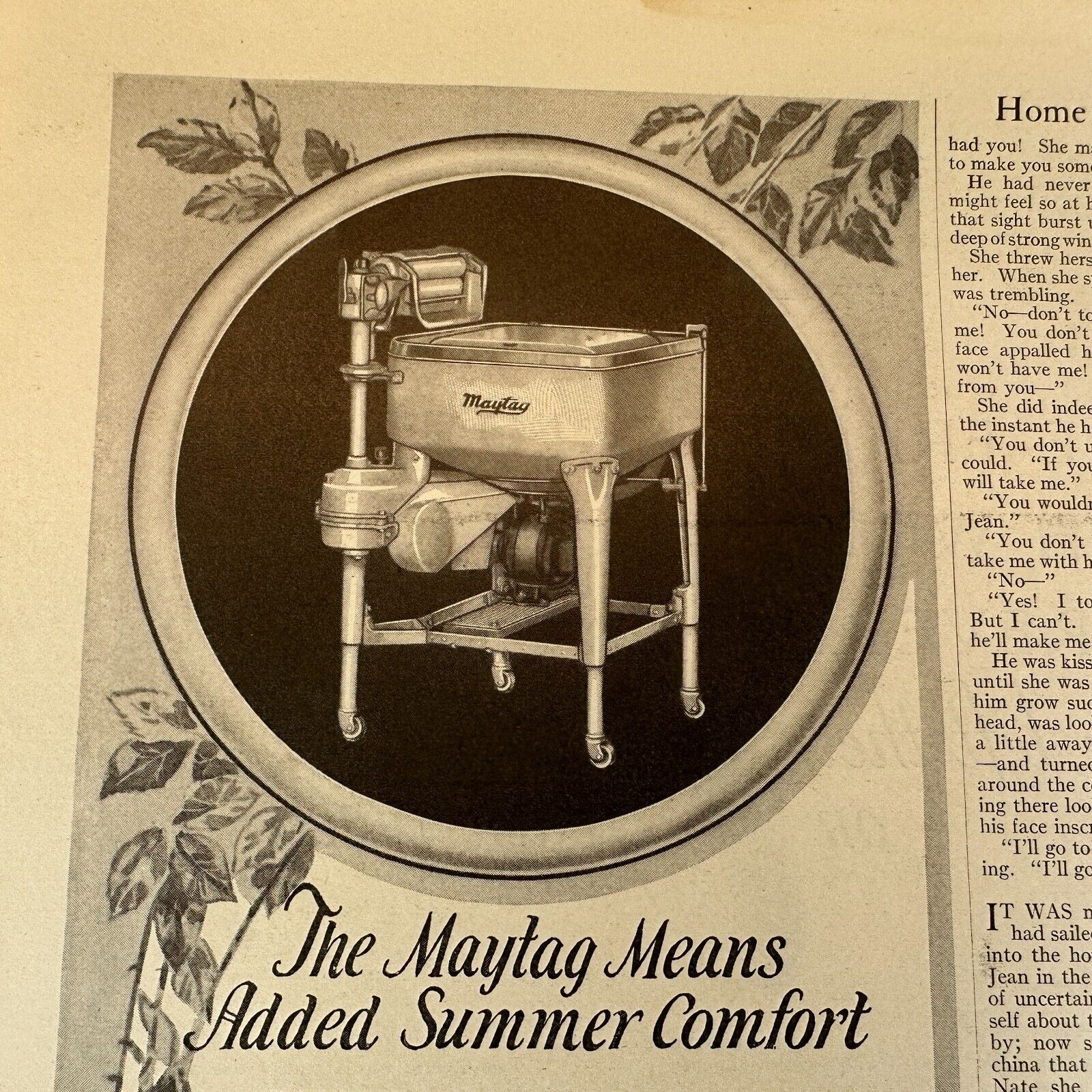 Newton, IA Maytag Aluminum Washer Antique Print Ad Advertising 1927