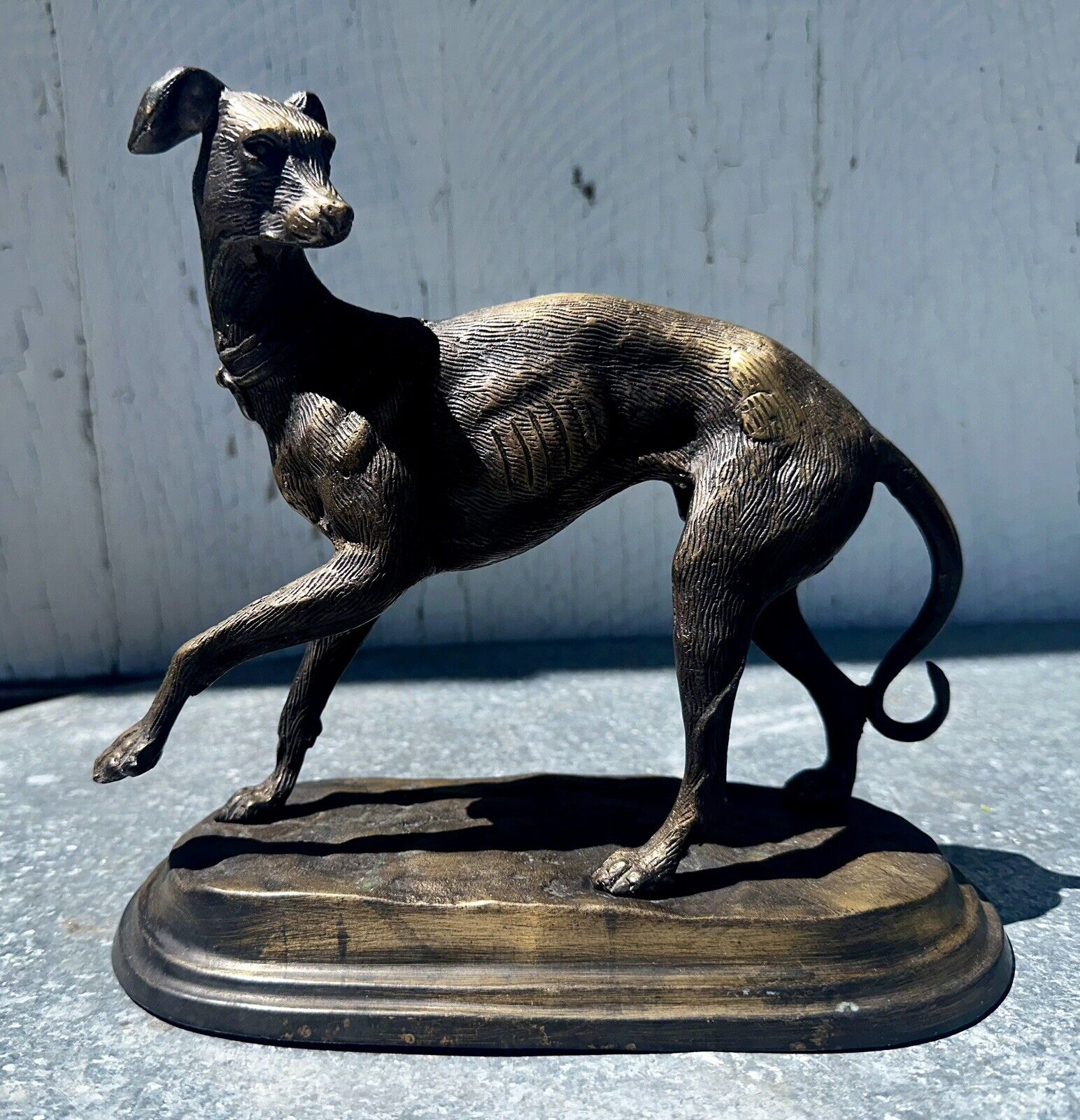 Antique Bronze Greyhound Sculpture  Whippet Statue? Very Nice