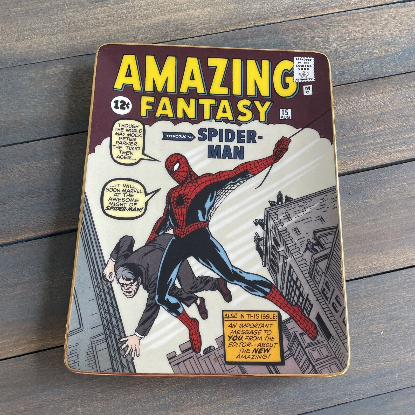 1997 Amazing Fantasy Spiderman Comic Aug 1962 Limited Edition Collector Plate