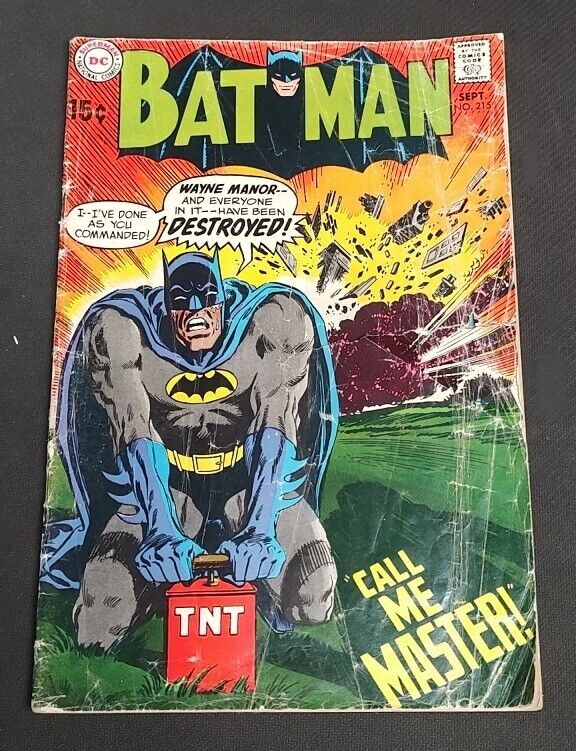 Batman #215 1969 DC Comics Silver Age Fair