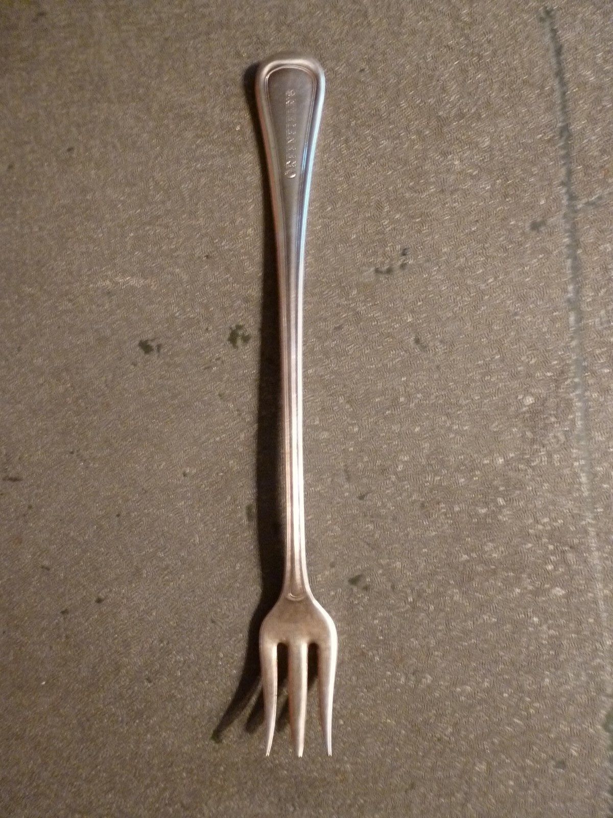 WM. A ROGERS HOTEL PLATE ONEDIA LTD. RARE PICKLE FORK ENGRAVED GREENFIELD\'S WOW