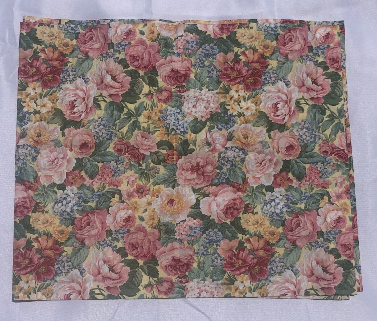 Vintage Croscill Floral Roses Balloon Valance 18” x 86” (one 1 pc)