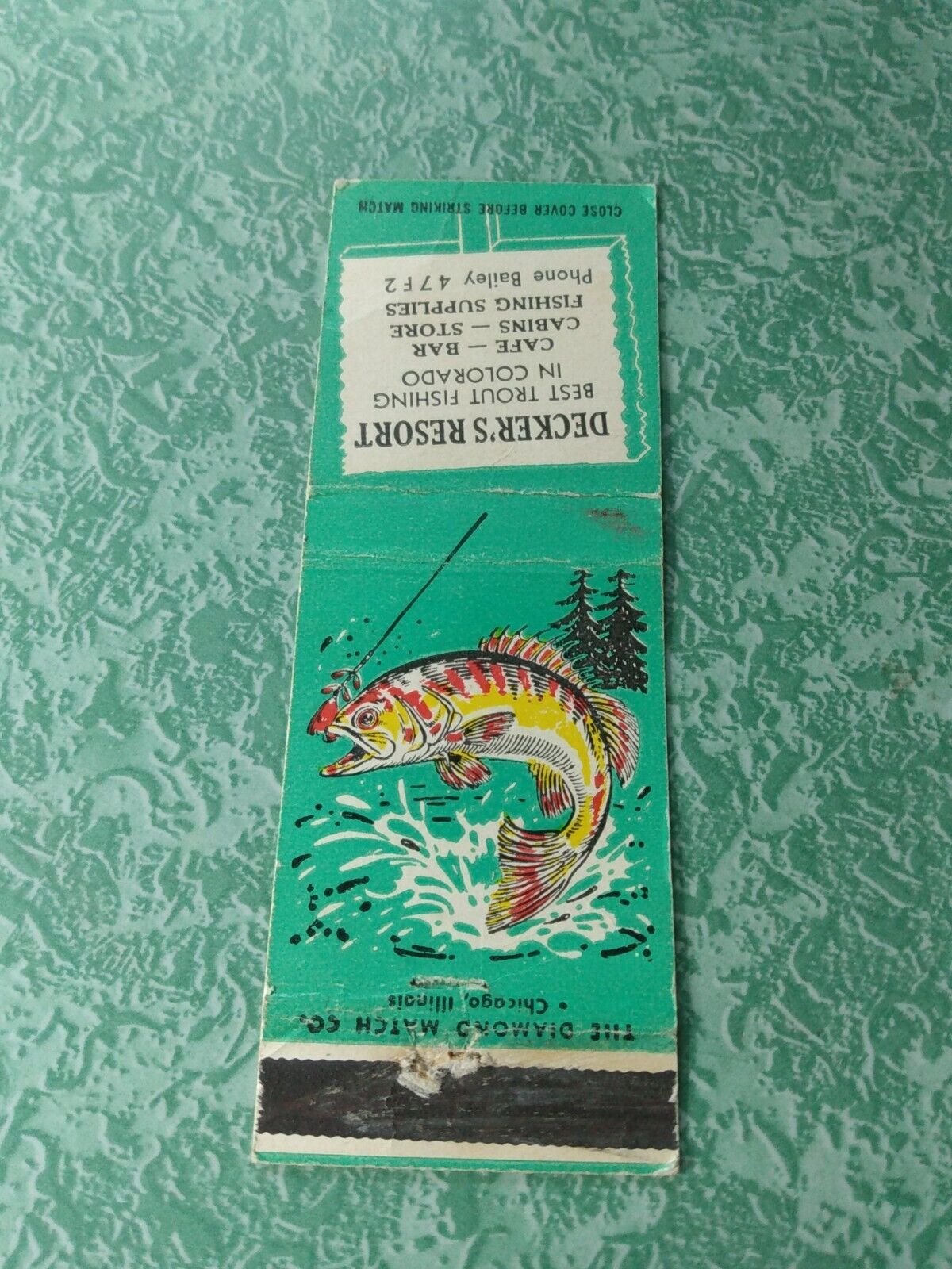 Vintage Matchbook Collectible Ephemera X6 Deckers Colorado resort fishing trout
