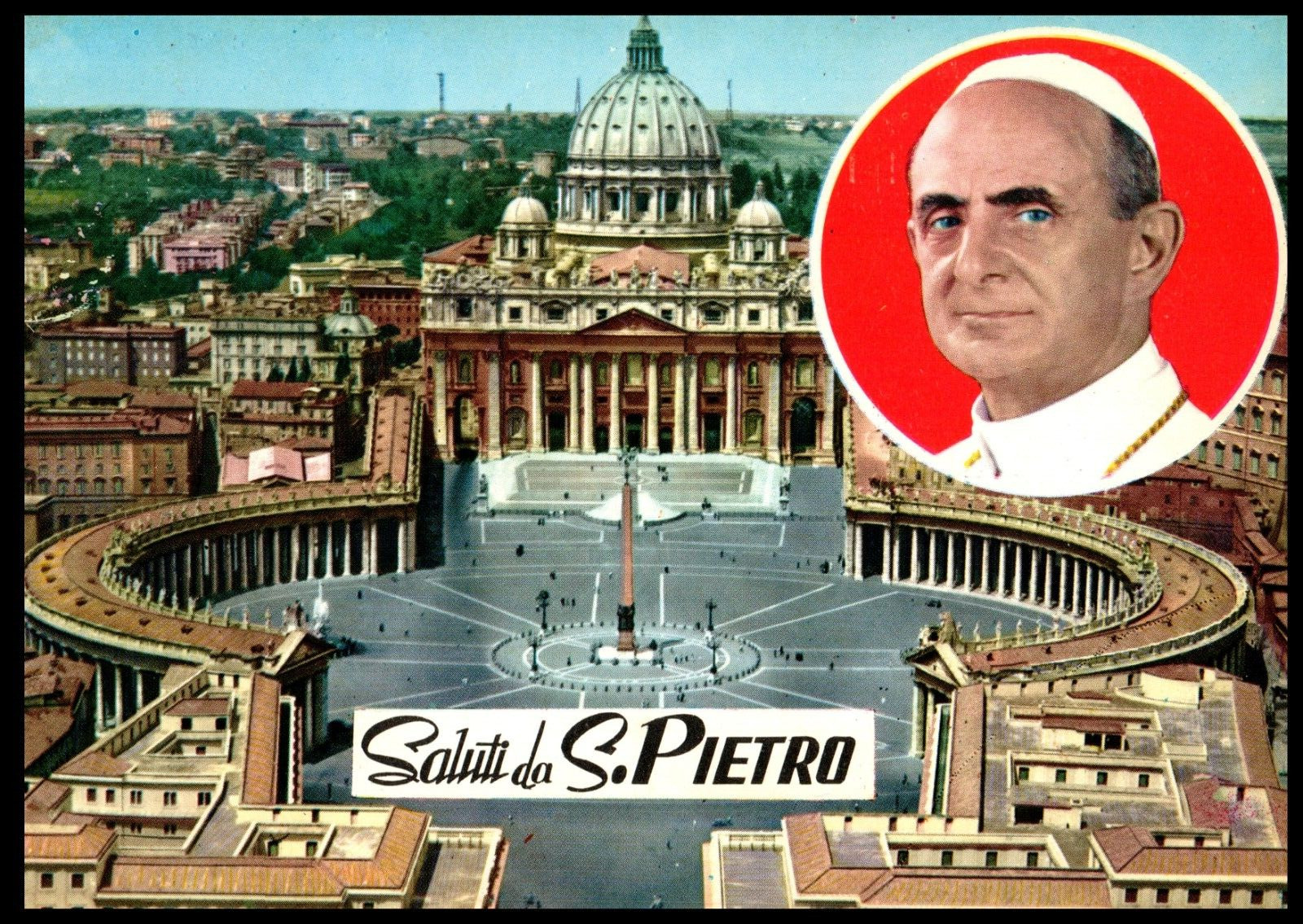 Vintage Postcard  Saluti Dal S.Pietro Italy, Religious Church