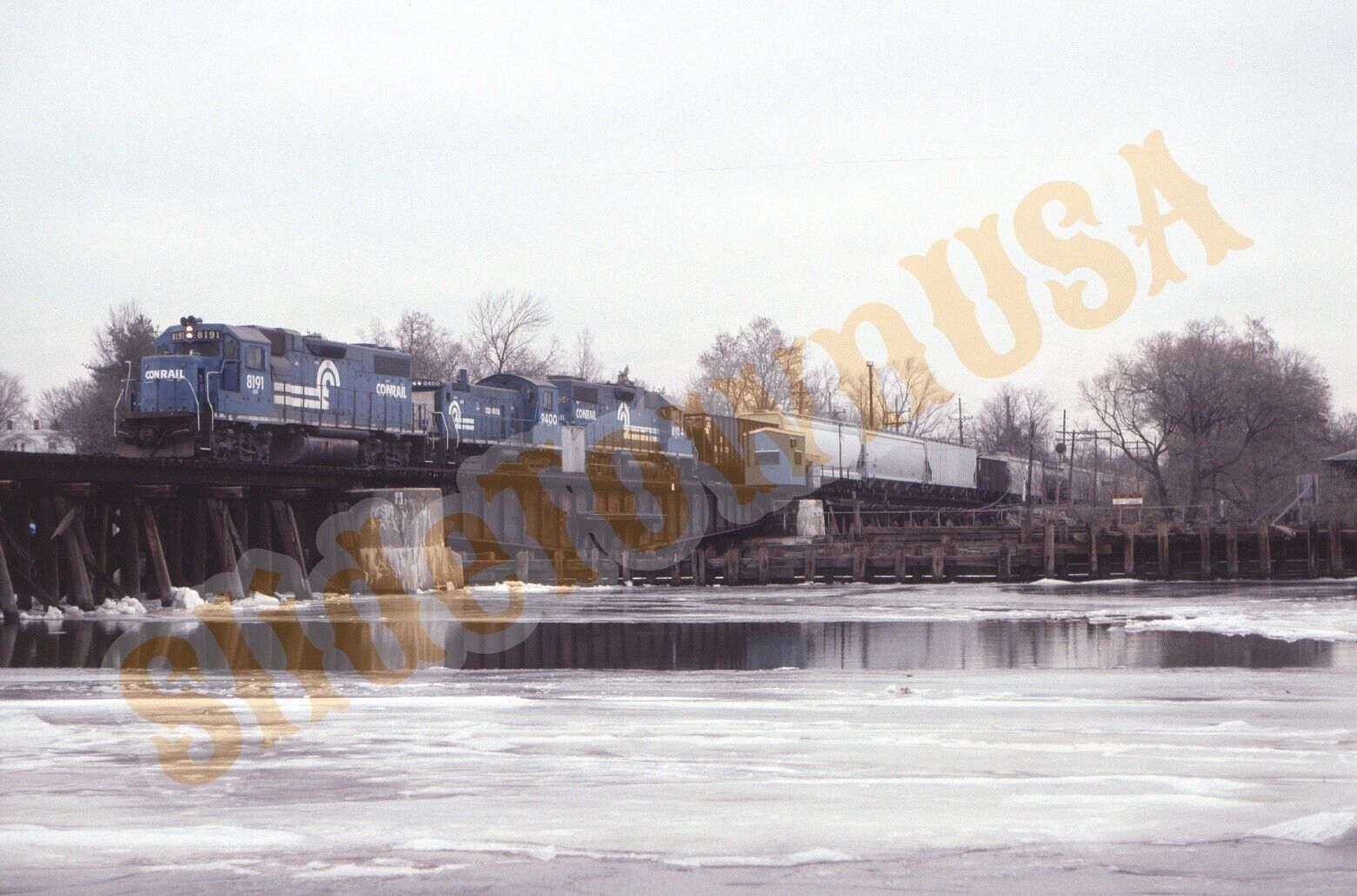 Vtg 1997 Train Slide 8191 CR Conrail Engine X2O135
