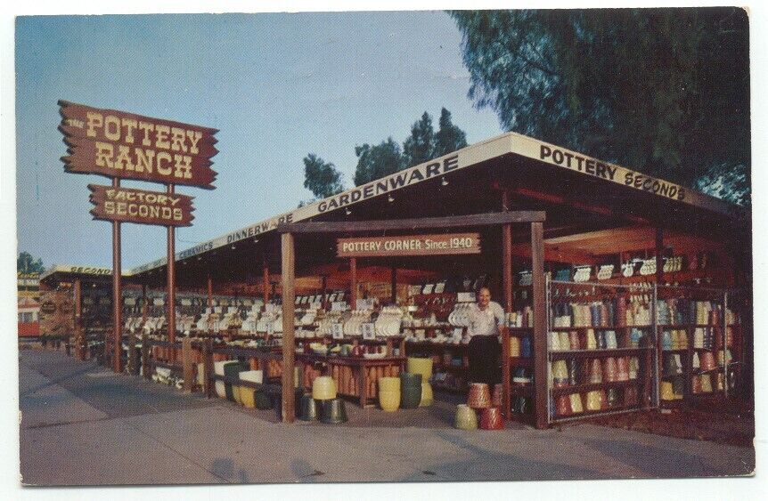 Monrovia CA The Pottery Ranch U.S. Route 66 Vintage Postcard California