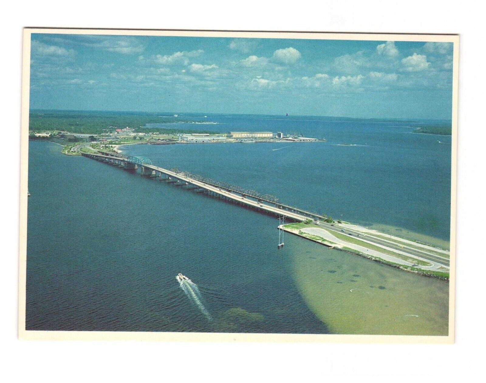 Panama City Beach, Florida - Aerial View of Hathaway Bridge Postcard Unposted