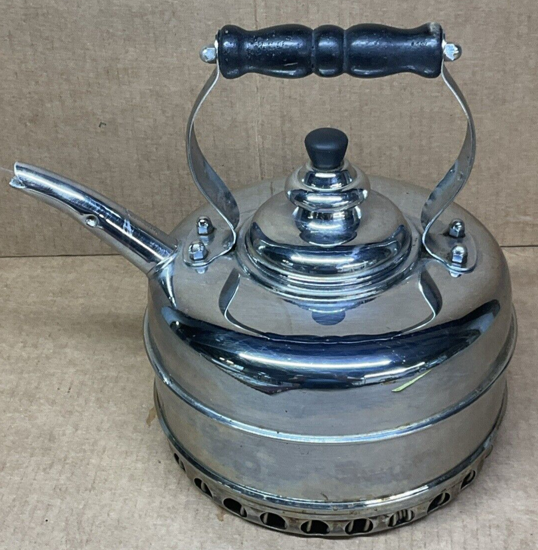 Vintage Simplex Patent Solid Copper Whistling Tea Kettle England