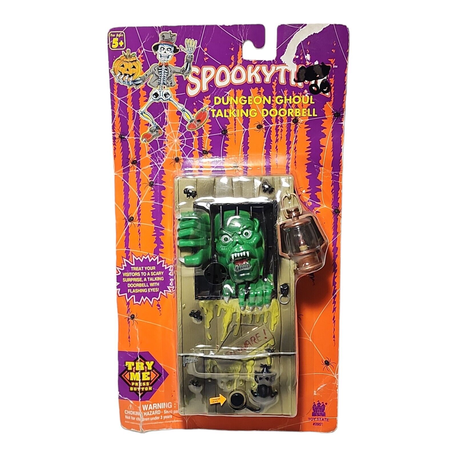 Vintage 1999 SpookyTime Dungeon Ghoul Talking Doorbell  New Old Stock Halloween