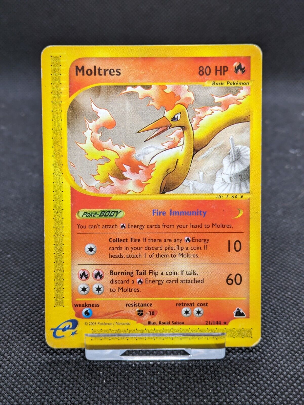 Pokemon Card Moltres 21/144 Non Holo Rare Skyridge WOTC LP 