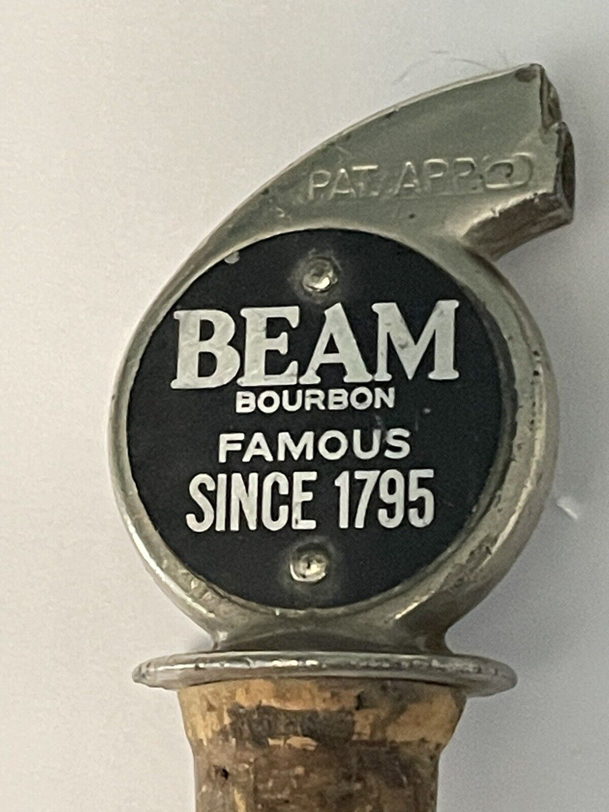 Vintage 1950’s JIM BEAM Metal Liquor Whiskey Bar Bottle Pourer Stopper Topper
