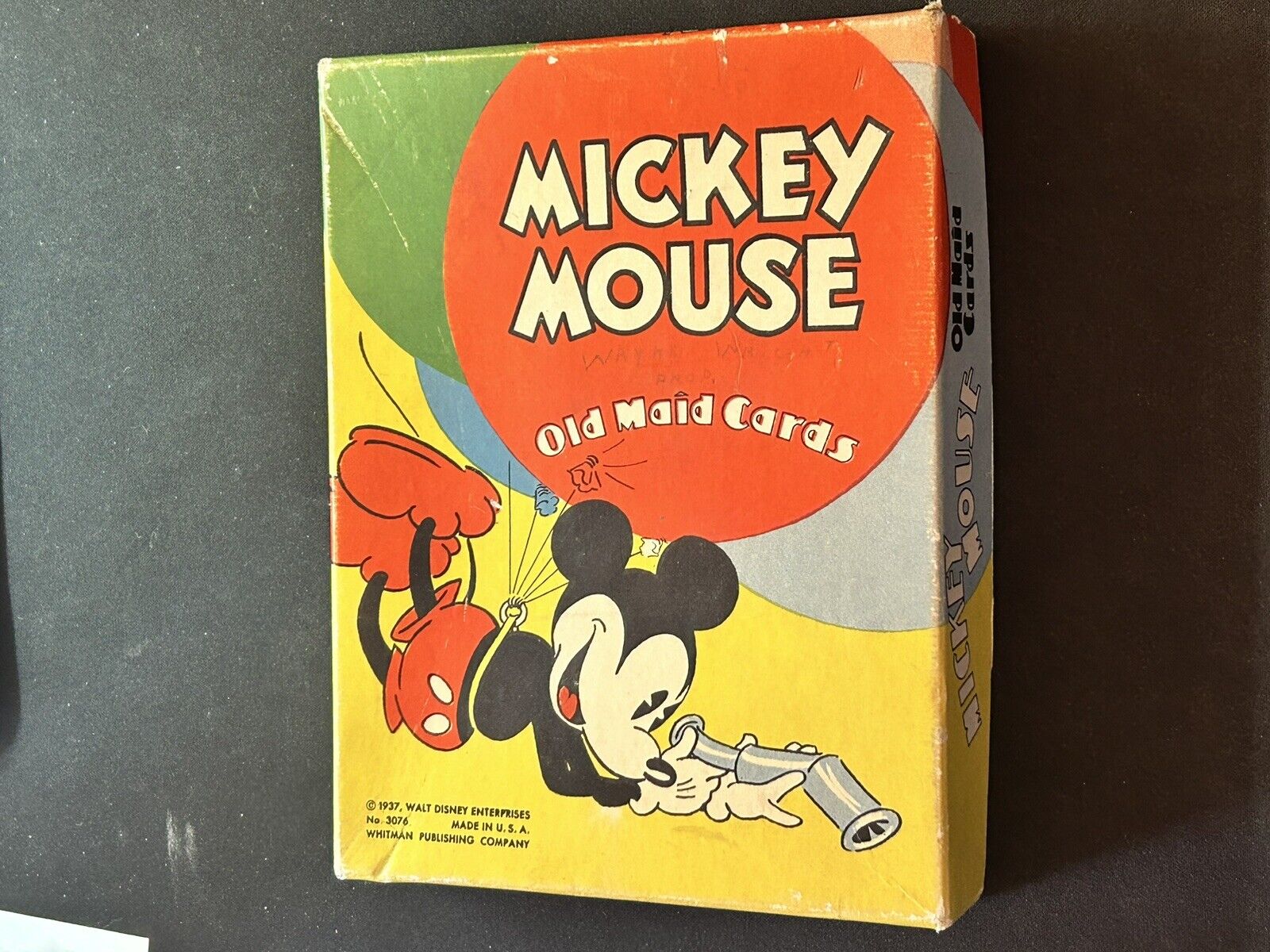 1930\'s Walt Disney MICKEY MOUSE Old Maid Card Game Whitman Box Only