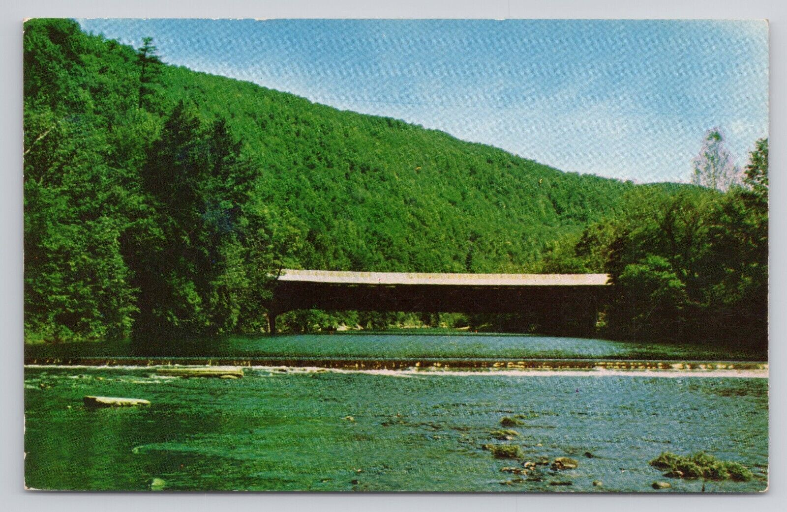 Covered Bridge Loyalsock Stream Sullivan County, Pa Postcard 3106