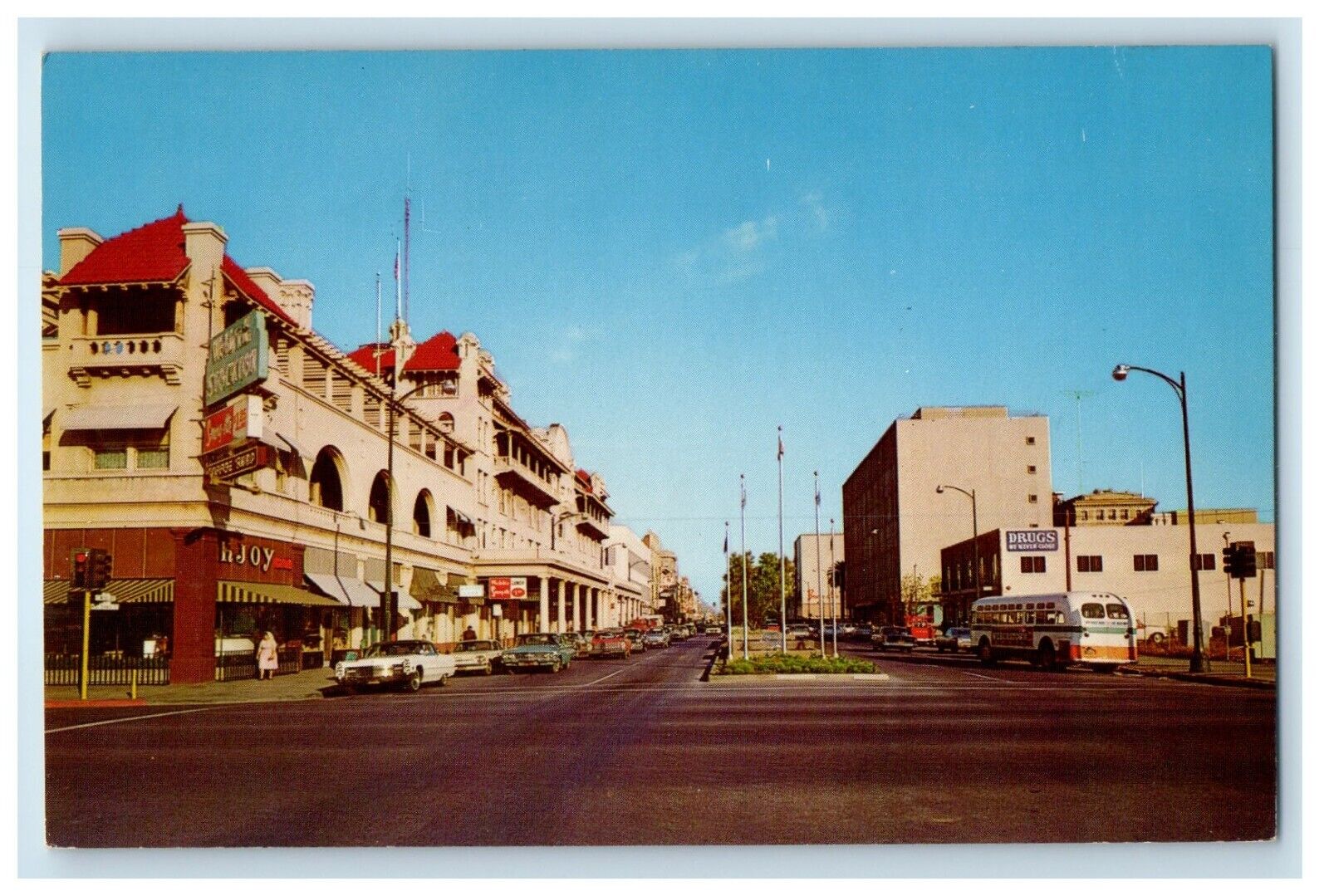 1960 Weber Street Hotel Port City Stockton California CA Vintage Postcard