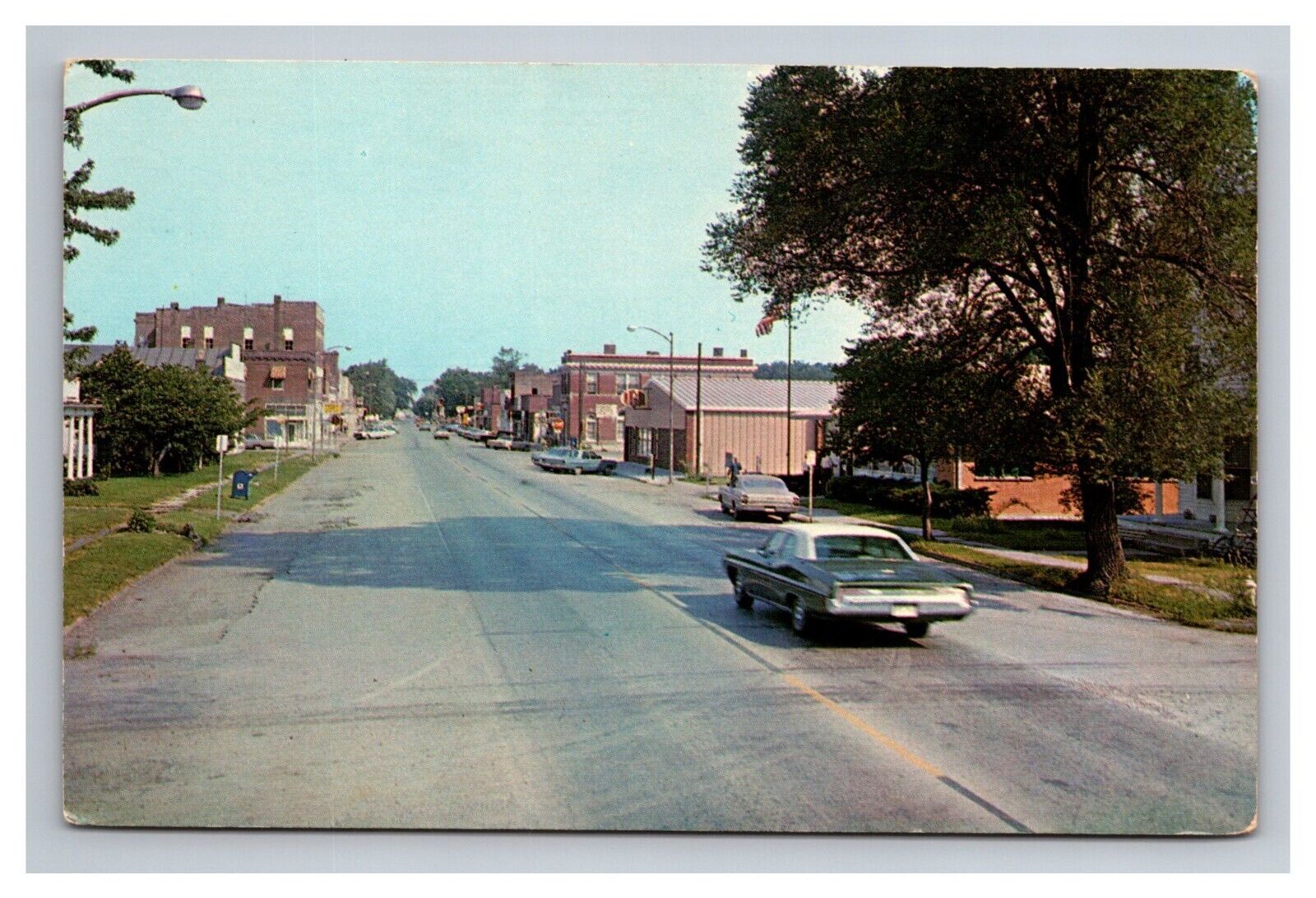 Postcard Wellsville Missouri Street View