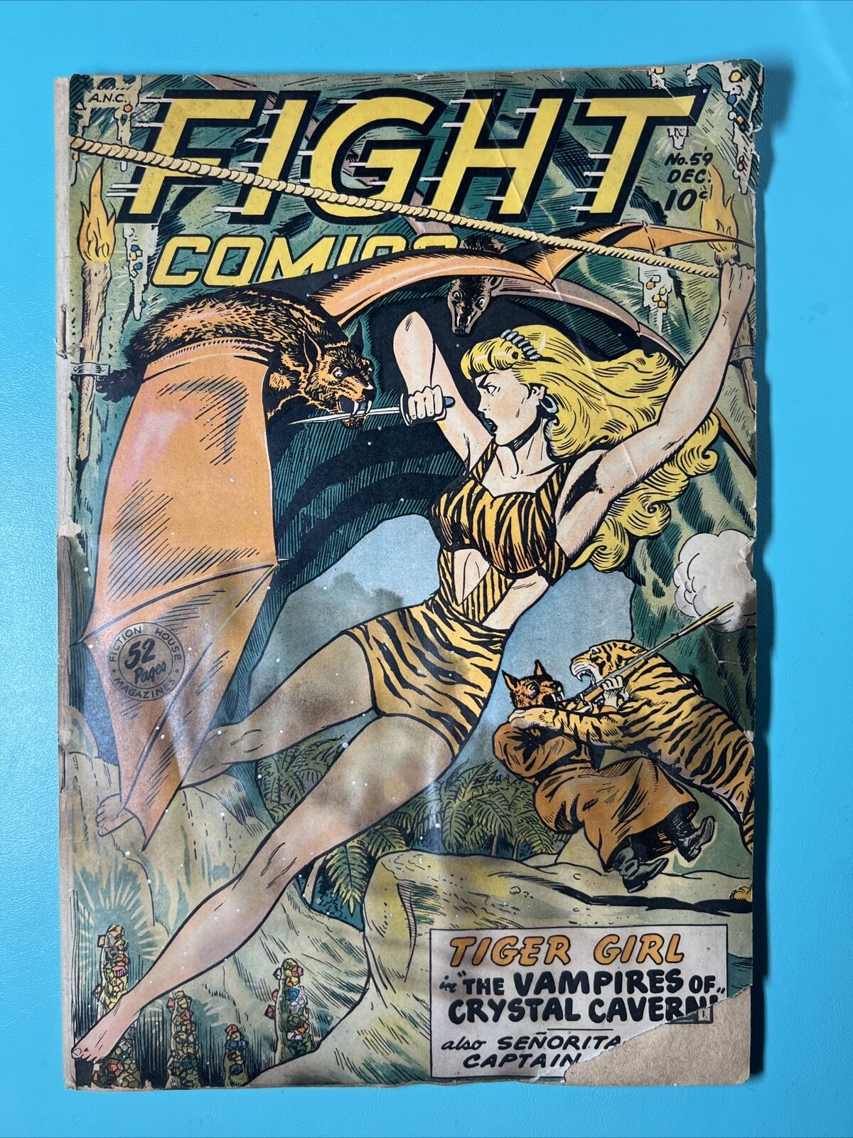 Fight Comics #59 (Fiction House 1948) Tiger Girl, Rip Carson, Señorita Rio