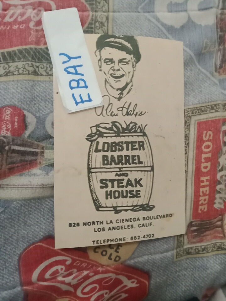 Alan Hale Jr. The Skipper, Advertisement Lobster & Steak House, Glossy 4x6 Photo