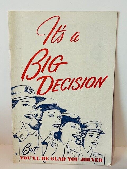 WW2 Recruiting Journal Pamphlet Home Front WWII Big Decision WAC Women Navy BC6