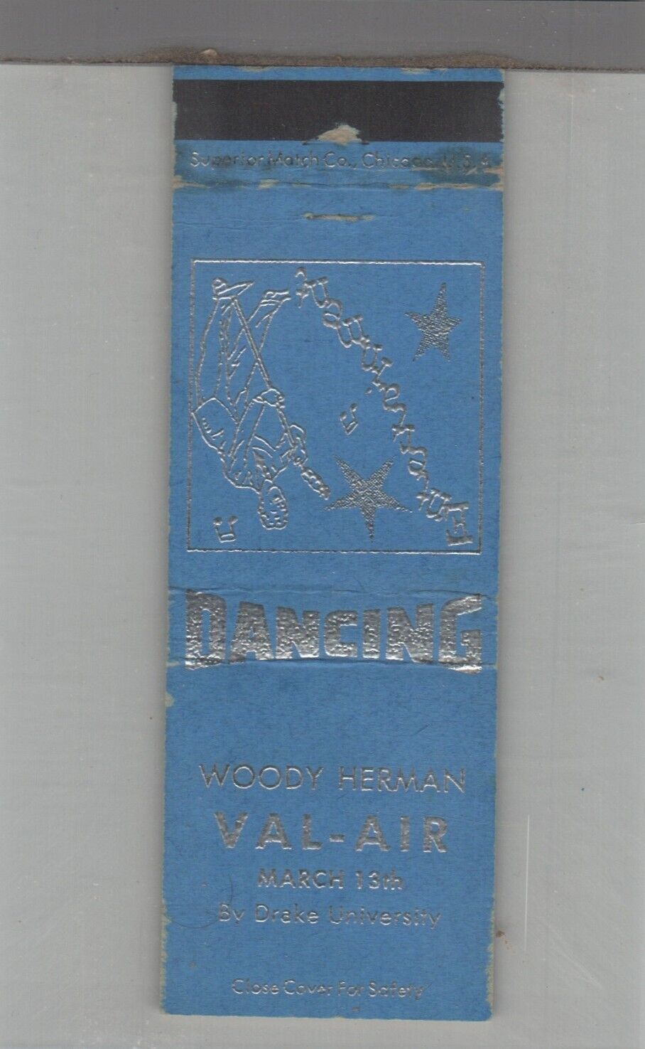 Matchbook Cover Woody Herman Val-Air By Drake University