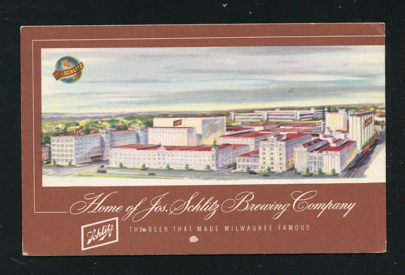 Pabst Breweries, Home of Blue Ribbon Beer Postcard 1969