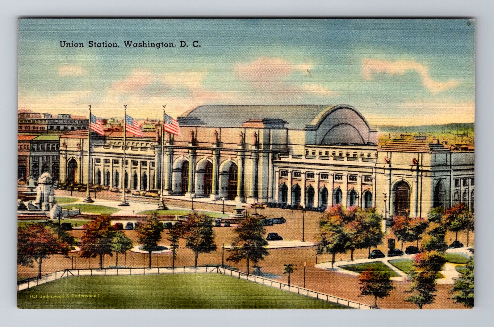 Washington DC-Union Station, Antique, Vintage Souvenir Postcard