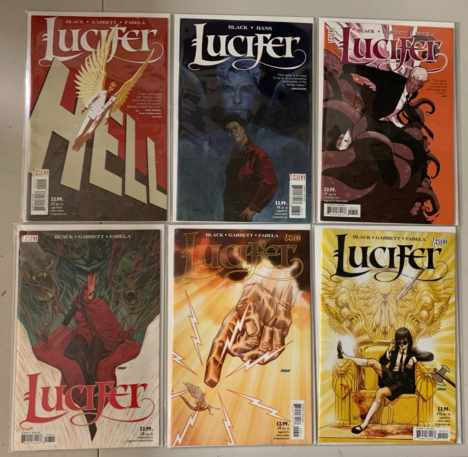 Lucifer lot #2-40 DC Vertigo 25 diff avg 7.0 VF (2002-2003)