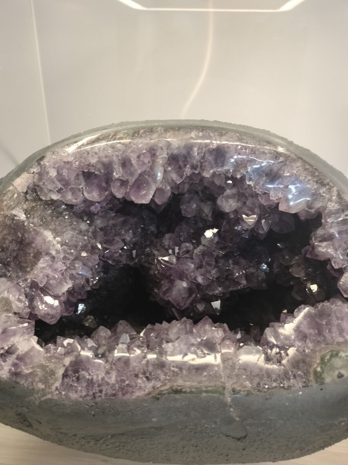21.7 Lb Natural Amethyst Geode Quartz Cluster Crystal Mineral Specimen Healing