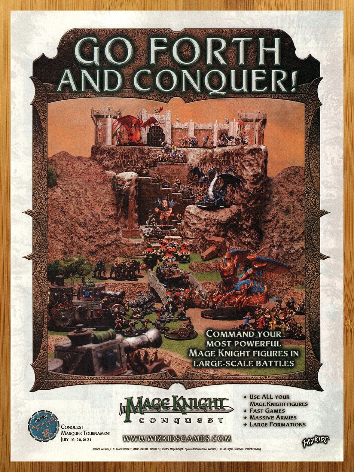 2002 Mage Knight Conquest Miniatures Game Print Ad/Poster Figures Promo Art 00s