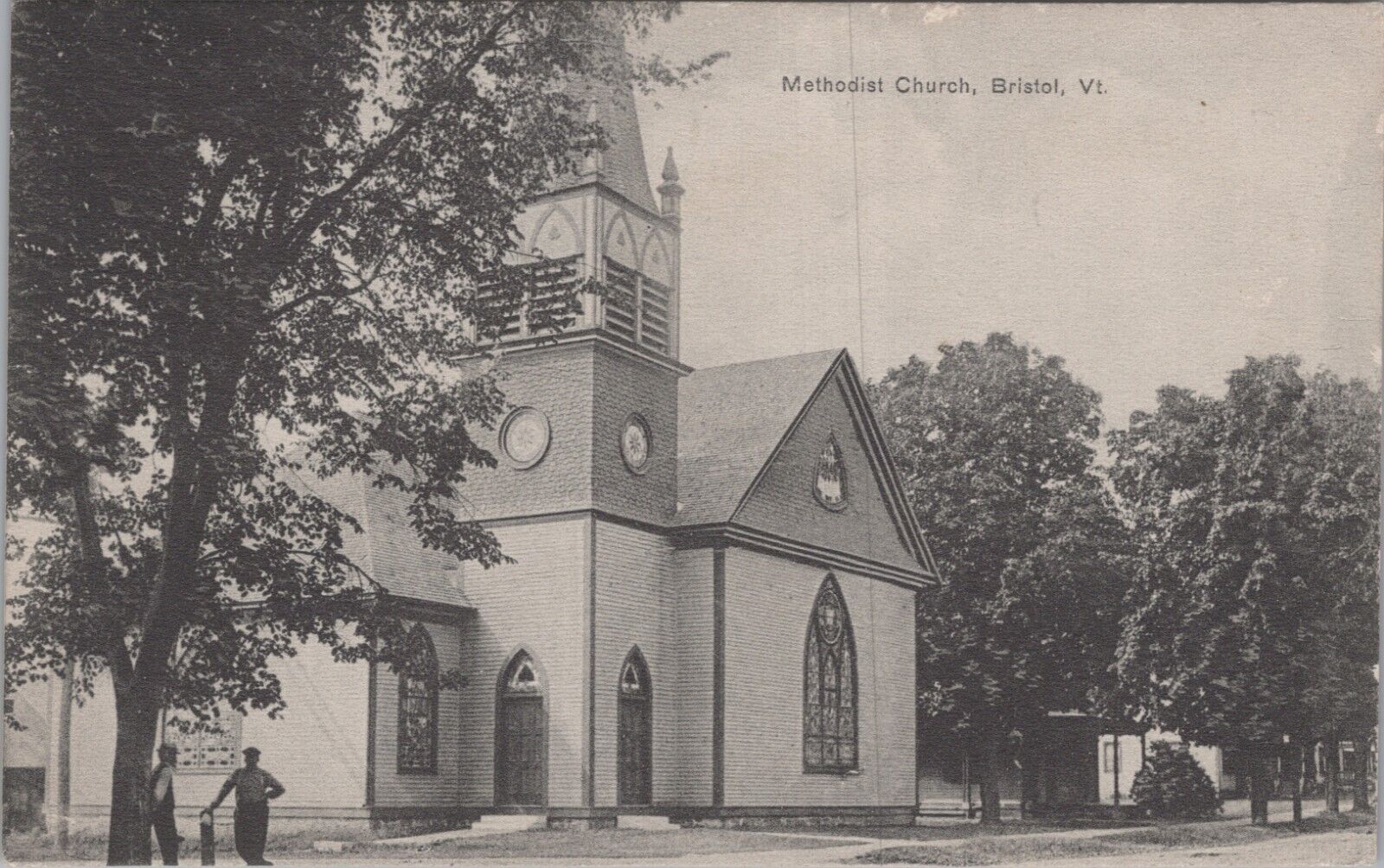 Methodist Church Bristol, Vermont VT c1910s UNP B/W Postcard 7031a MR ALE