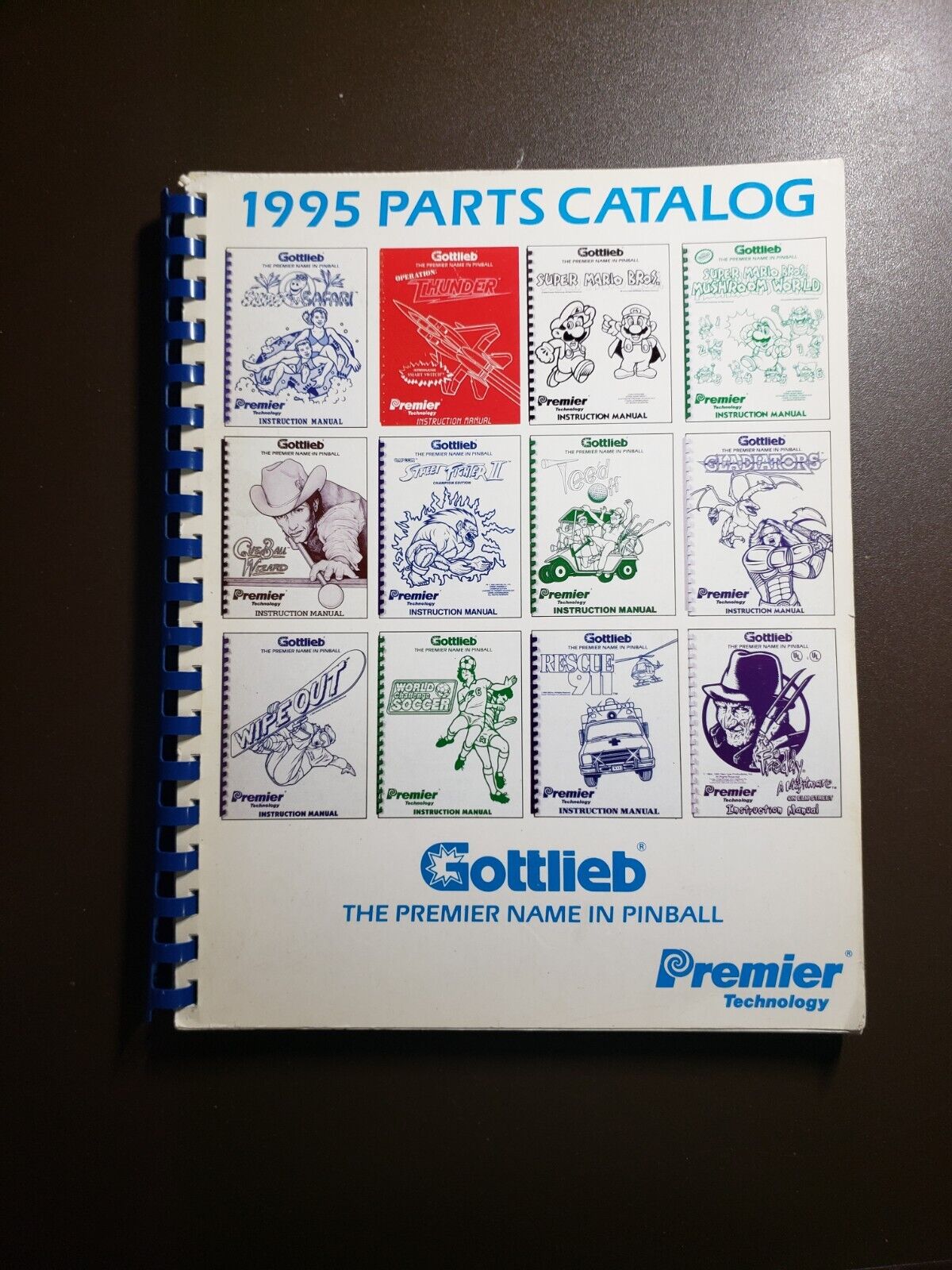 Gottlieb Pinball Parts Catalog Manual 1995