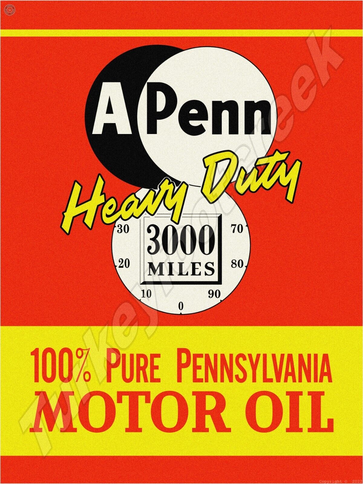 A Penn Heavy Duty Motor Oil 18\