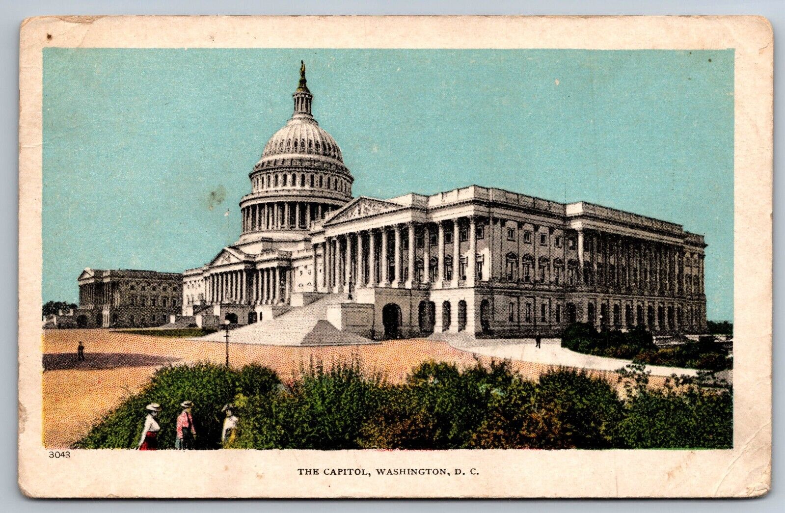 the Capitol Washington D. C. white border Postcard