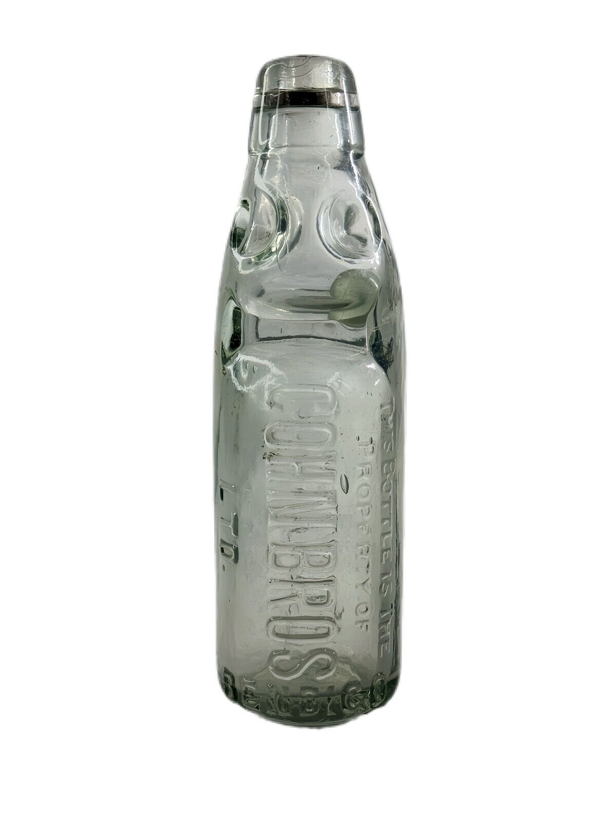 1910s - Australian Antique Glass bottle - CODD Marble - Cohn Bros Victoria