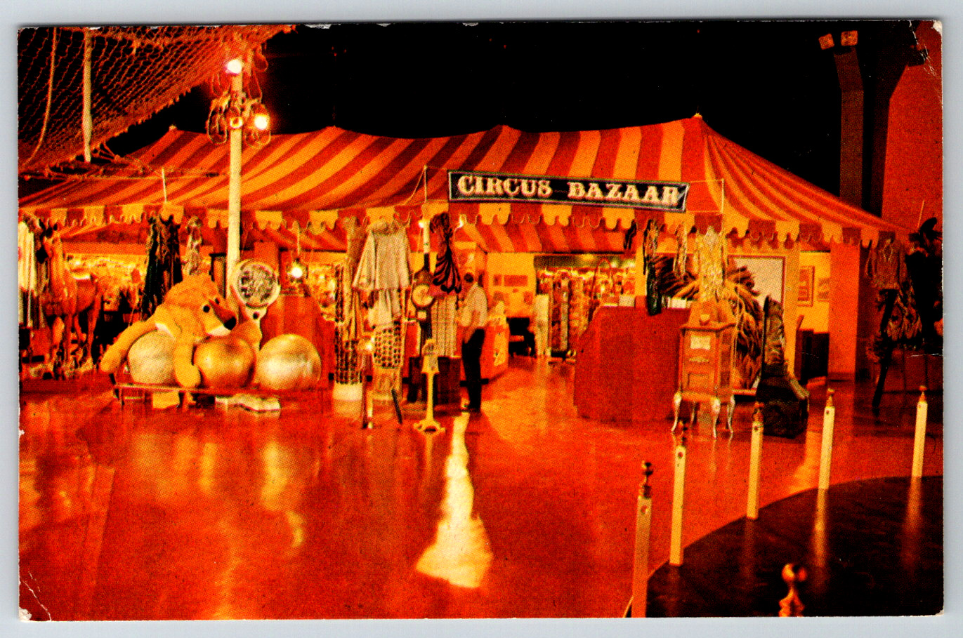 c1960s Barnum Bailey Circus Ringling Bros Showcase Bazaar Vintage Postcard