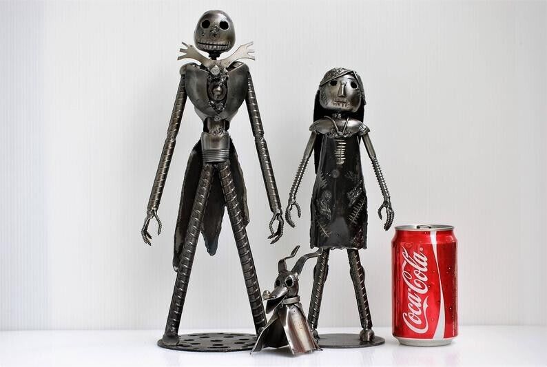 Nightmare Before Christmas Jack Sally Zero Metal Sculpture, Wow gifts for mom