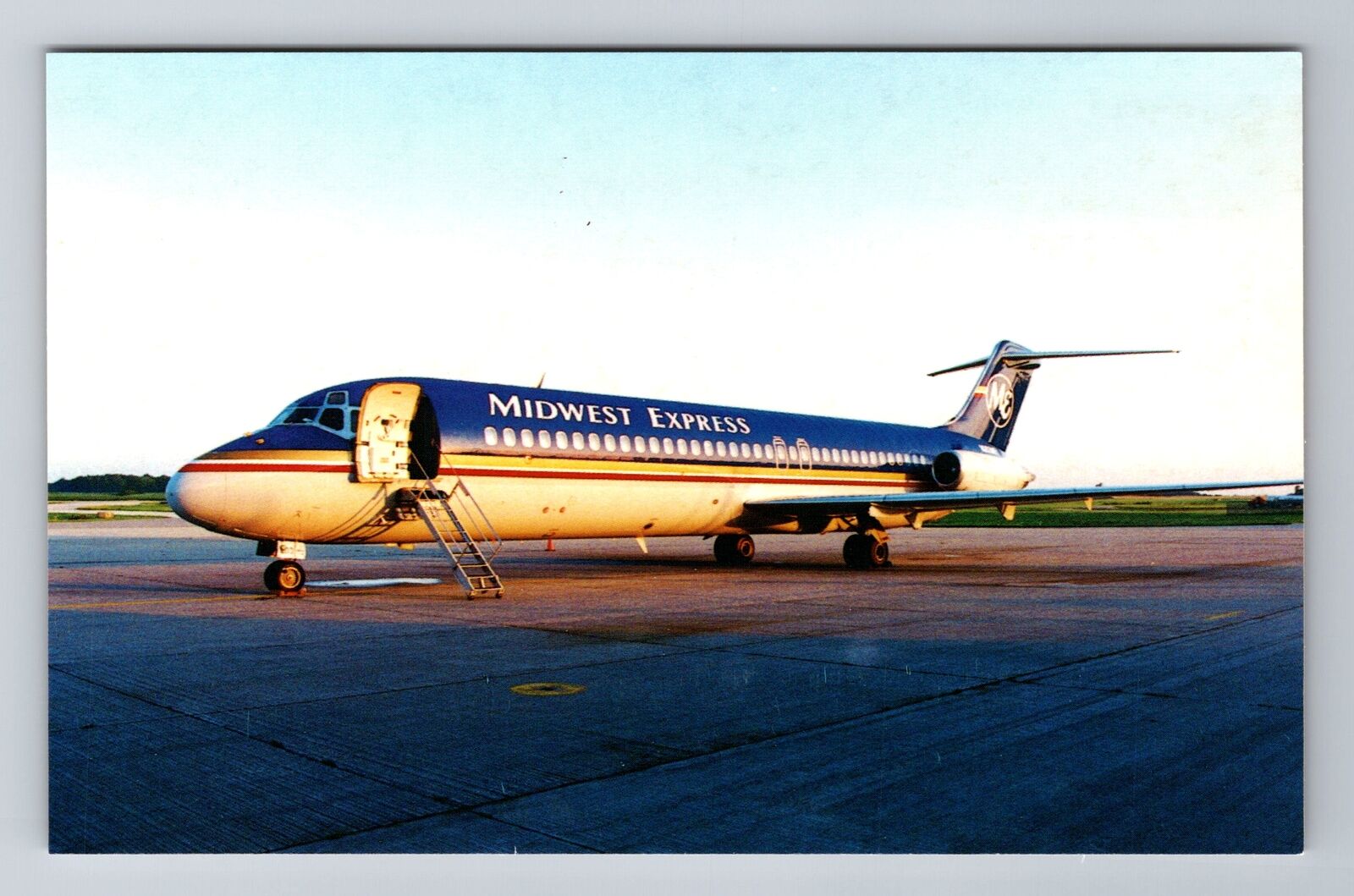 Appleton WI-Wisconsin, McDonnell Douglas DC-9-32 Transportation Vintage Postcard