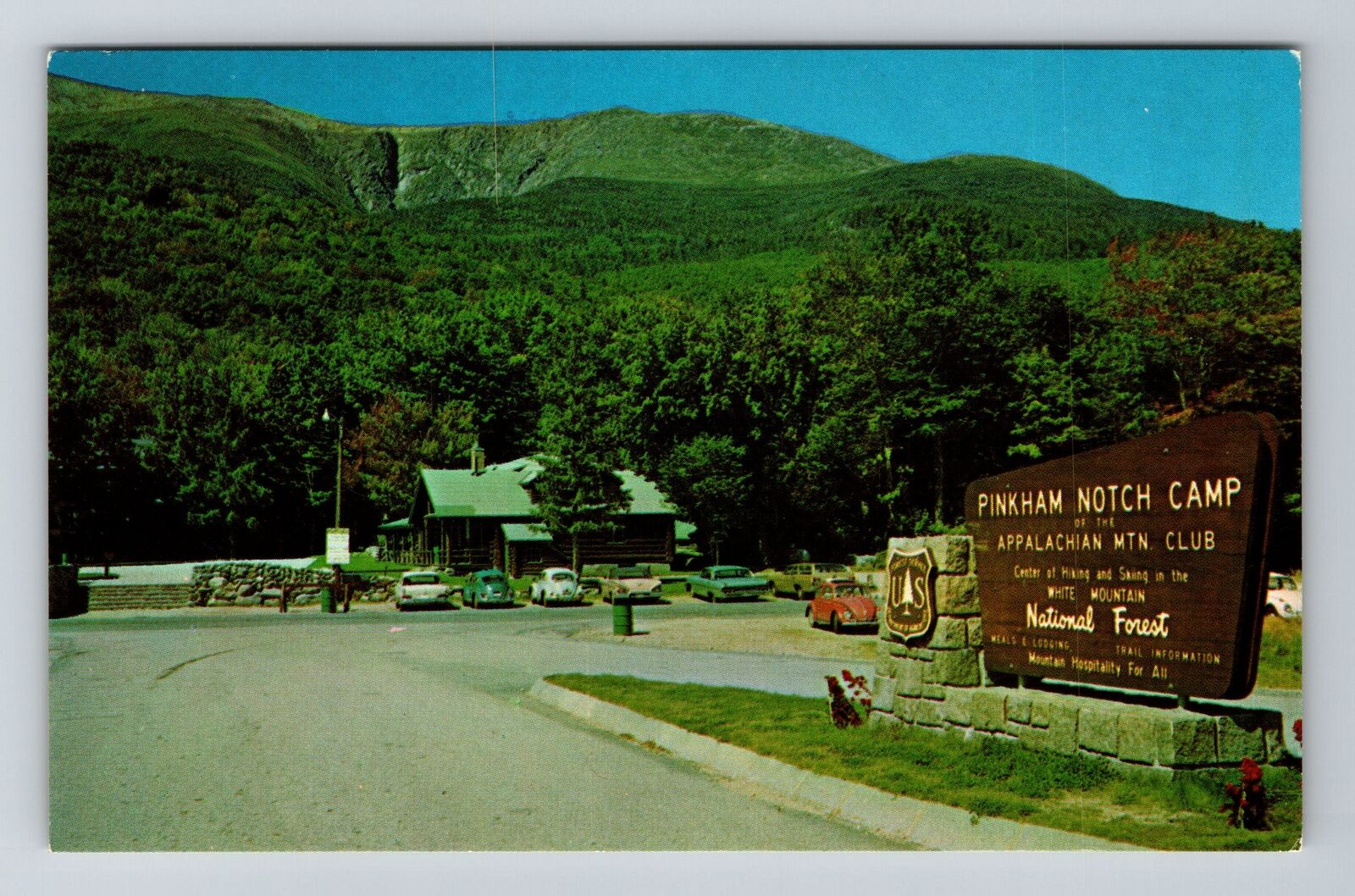 Pinkham Notch NH-New Hampshire Mtn Club VW Classic Cars Vintage Postcard