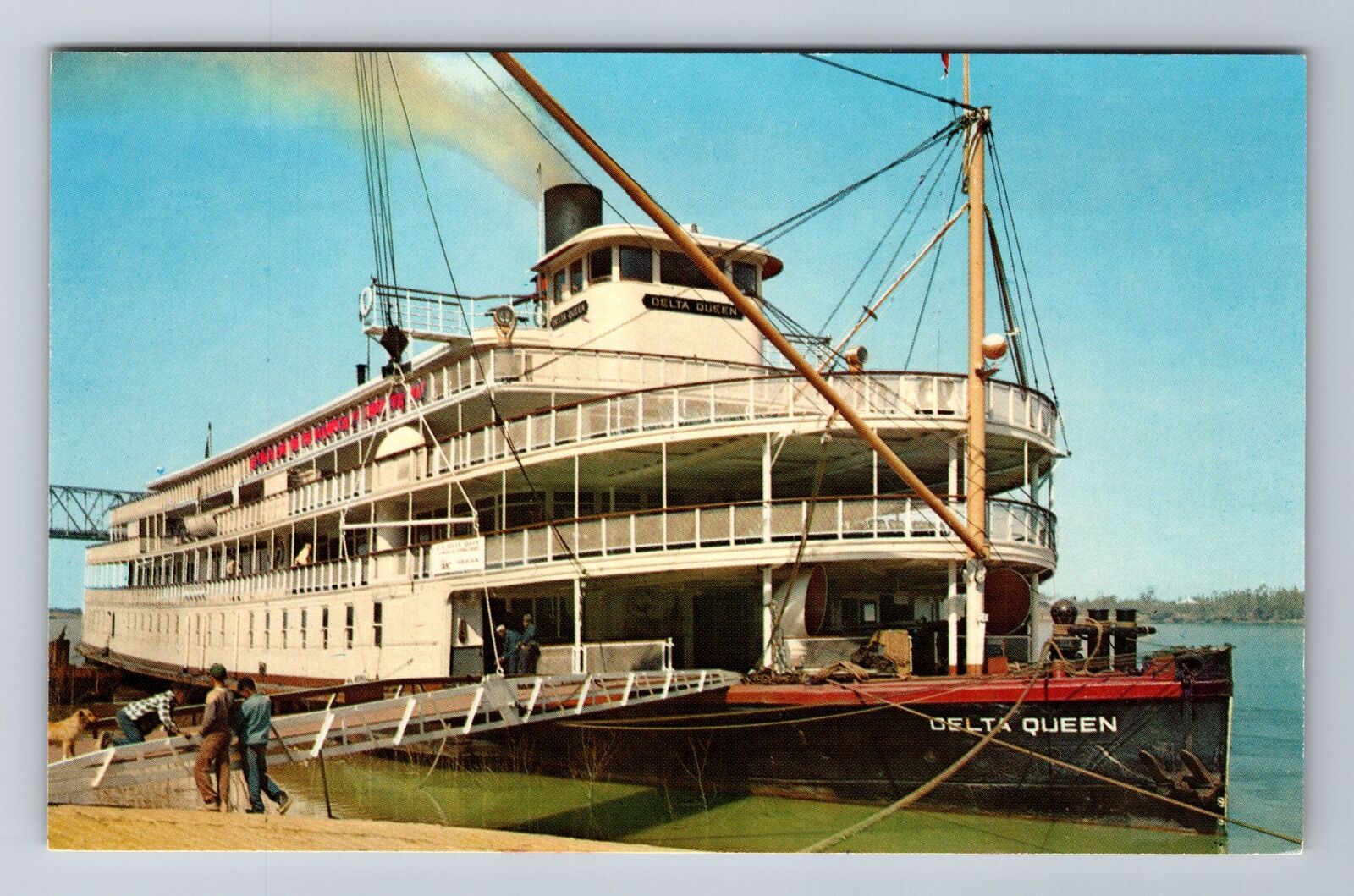 The Delta Queen, Ship, Transportation, Antique, Vintage Souvenir Postcard