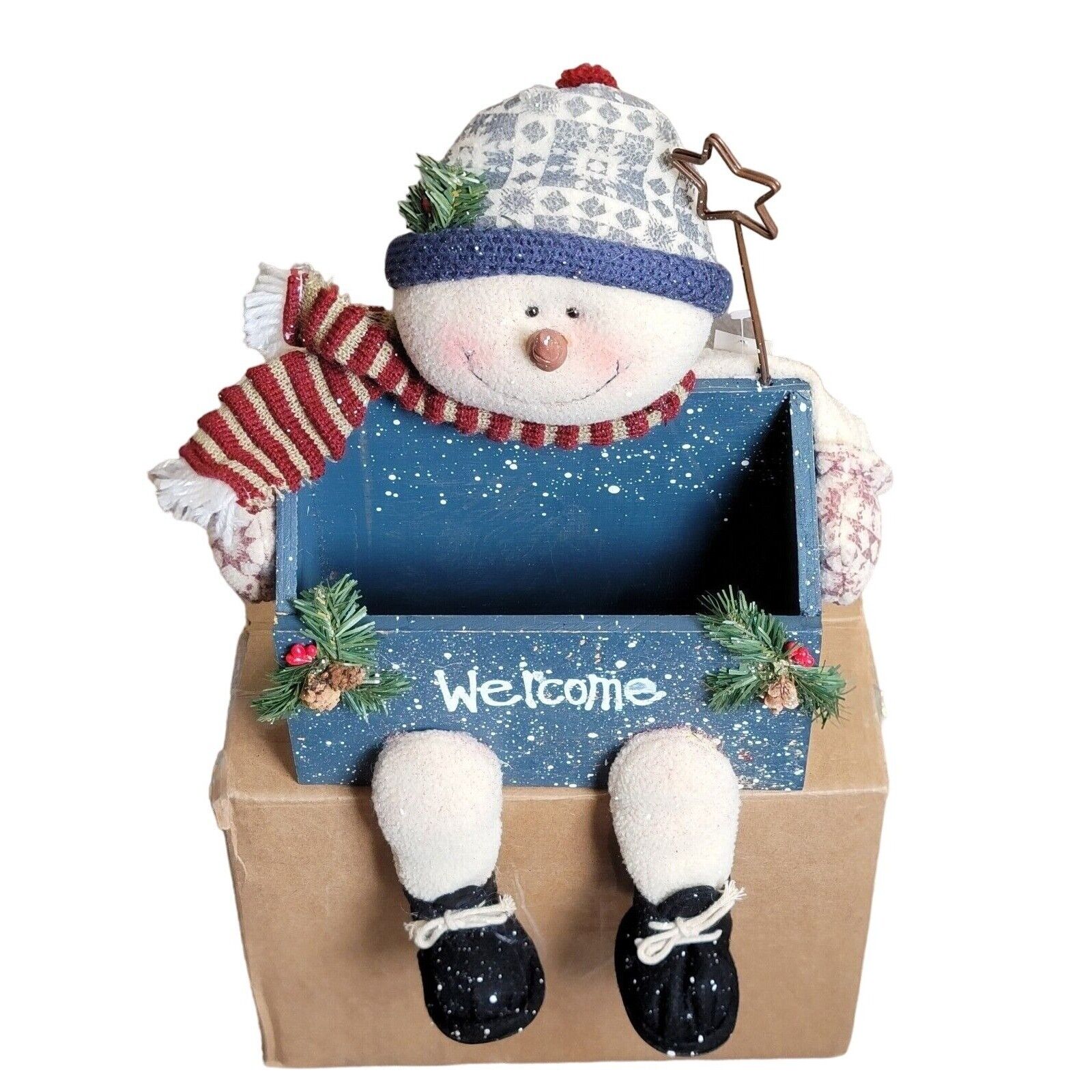 Christmas Snowman Welcome Cardholder Box