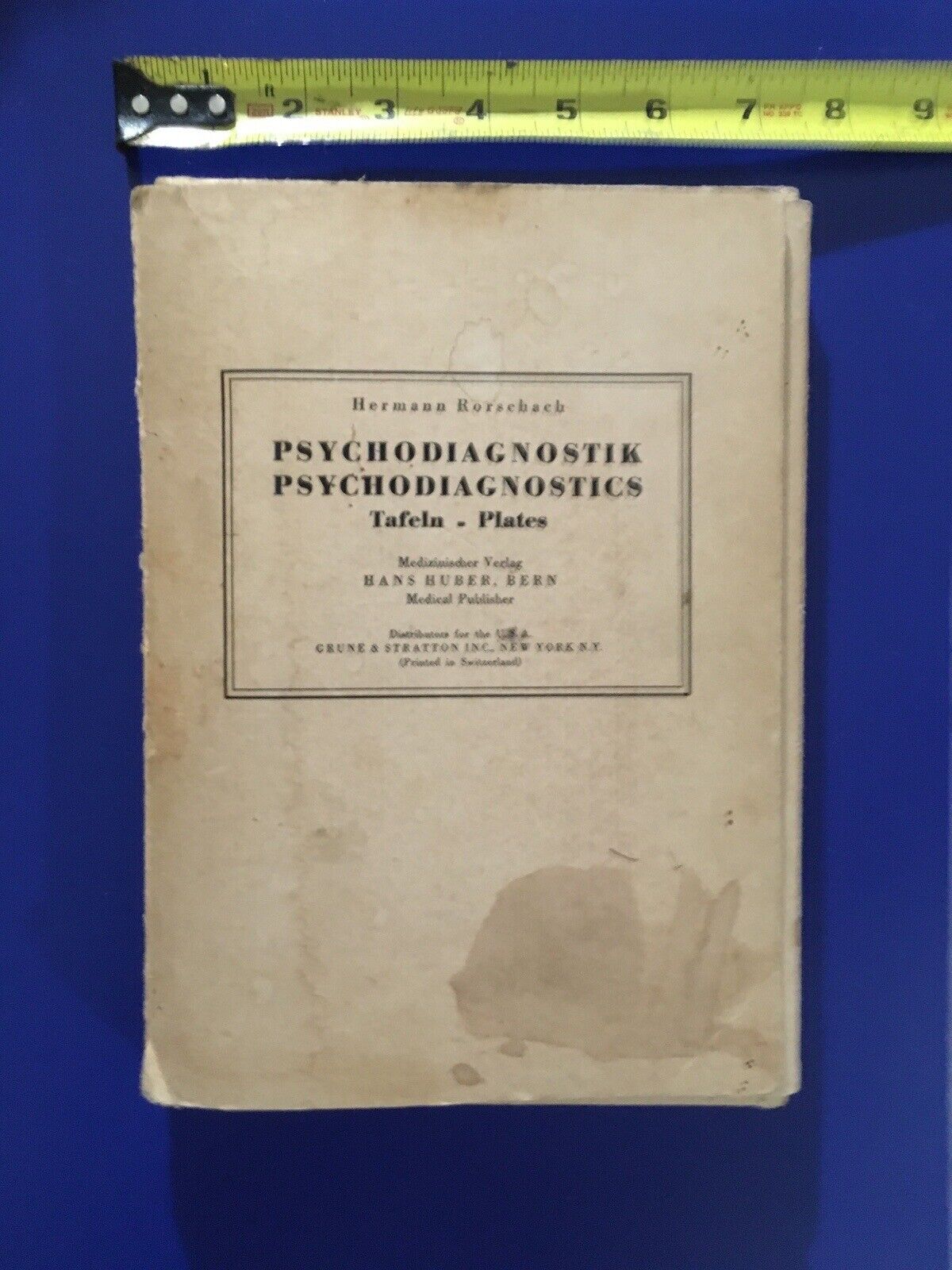 Hermann Rorschach Psychodiagnostic inkblot test plates 10 Plates  1948