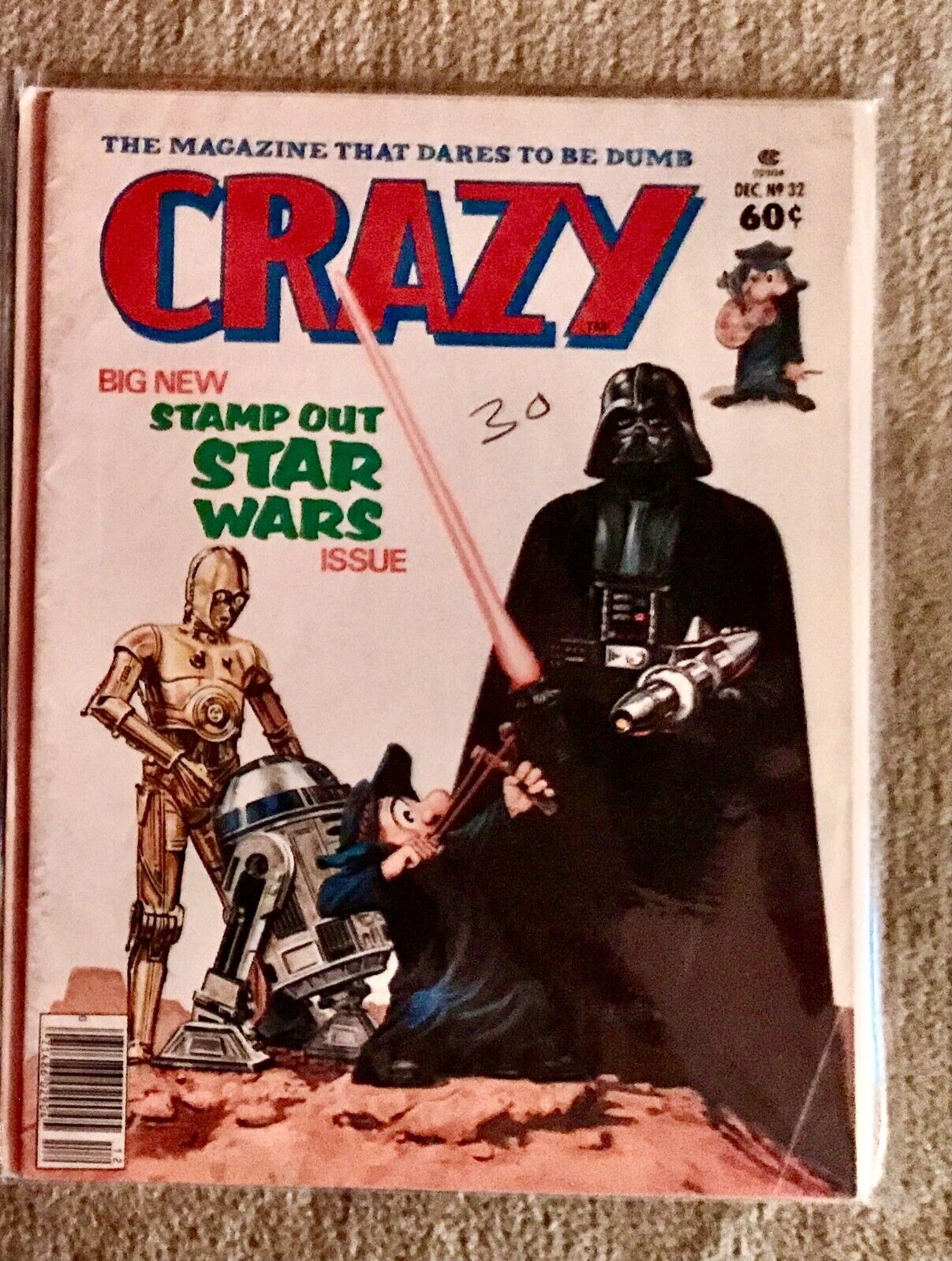 **CRAZY Magazine**Lot of 3 COMICS from the 1970\'s**EX+ Cond**Low starting bid**