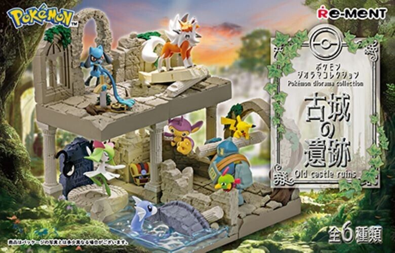 PSL Re-ment Pokemon Diorama Collection Old Castle Ruins 6Types Complete Set