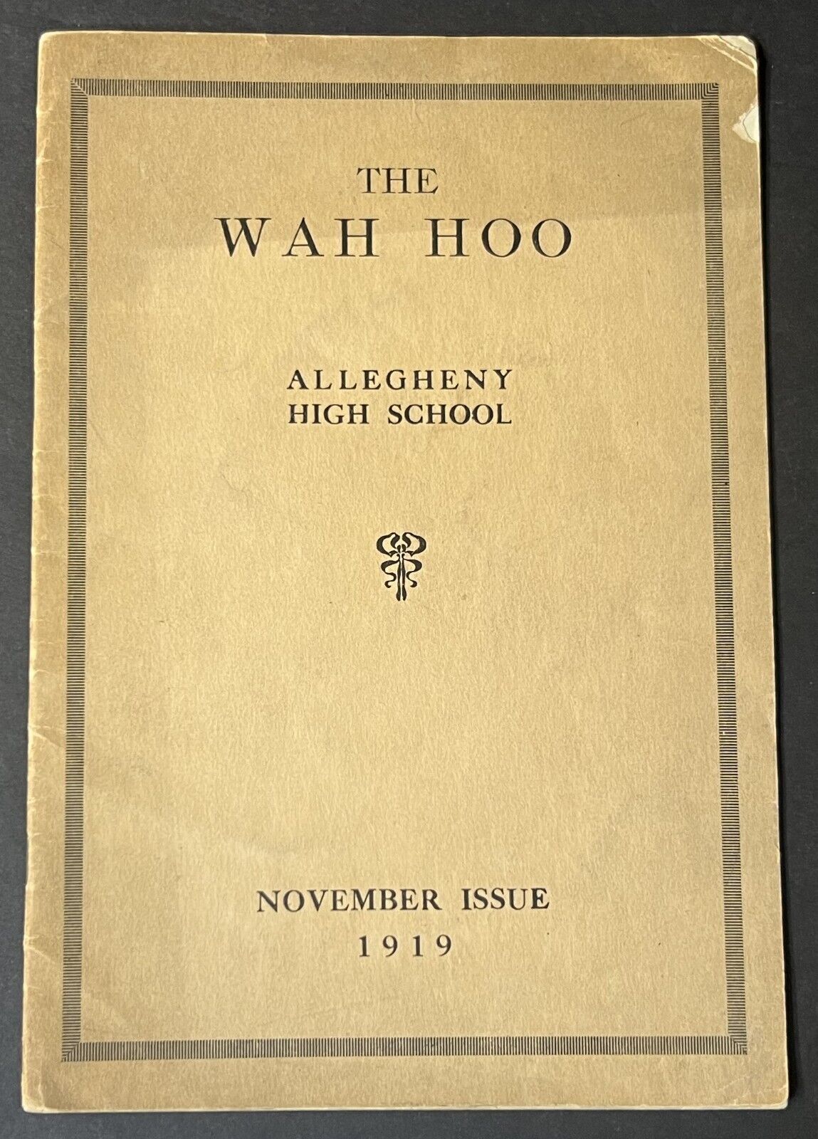 The Wah Hoo Allegheny High School November 1919 Issue