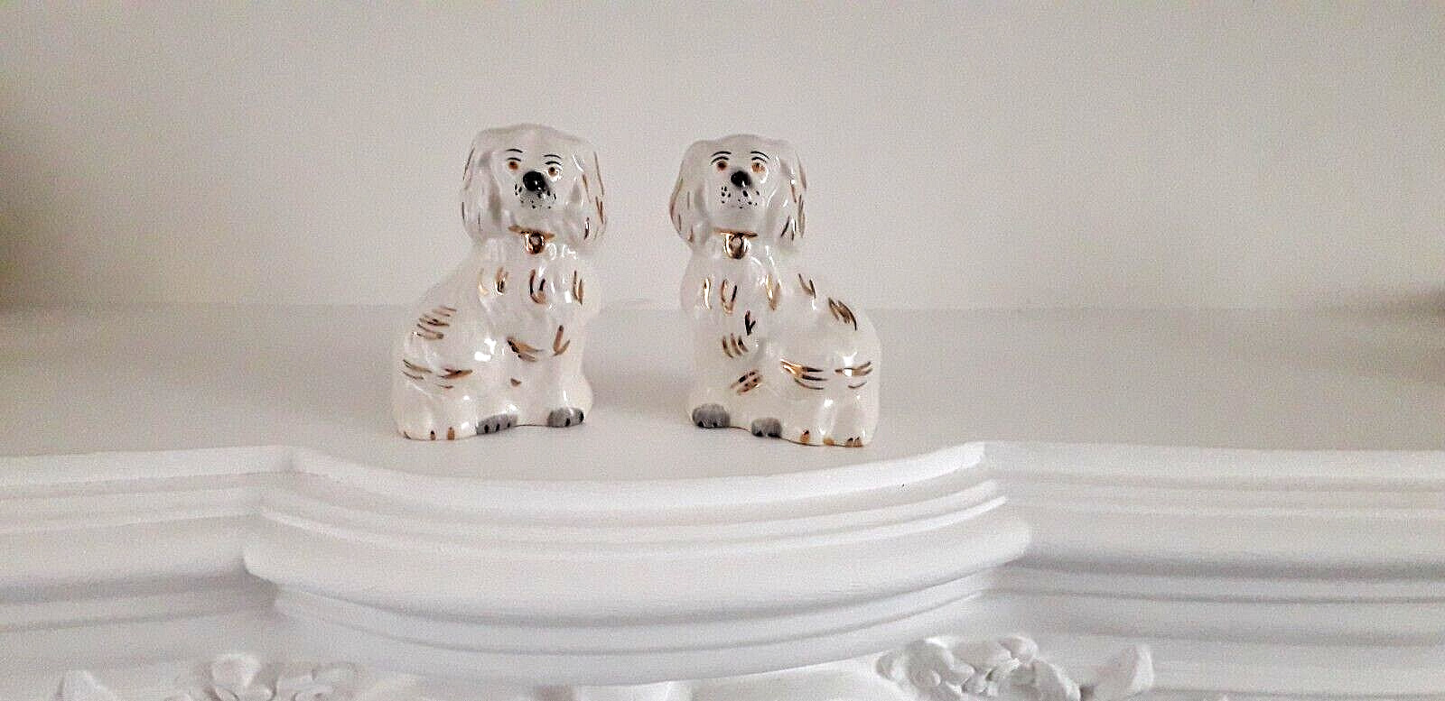 Pair Of Beswick Staffordshire Miniture English Spaniel Dogs 3.5” (Rare)