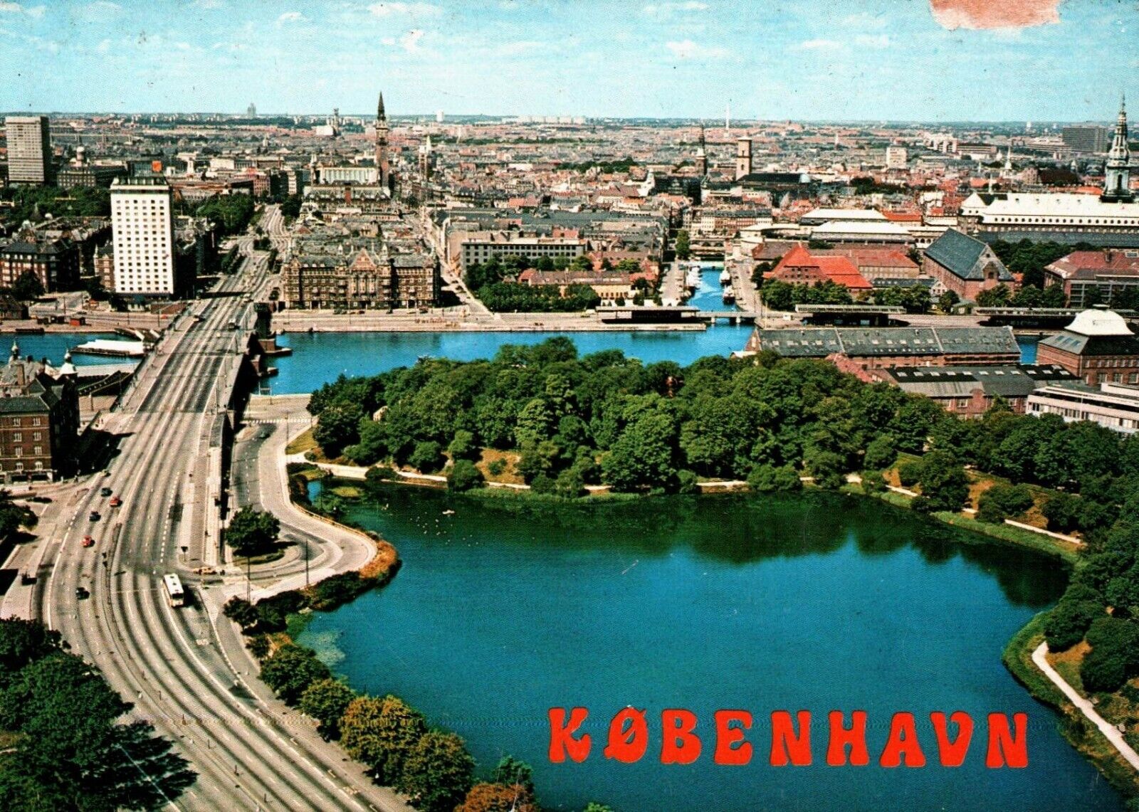 Postcard Denmark Copenhagen Hotel Building and Street View